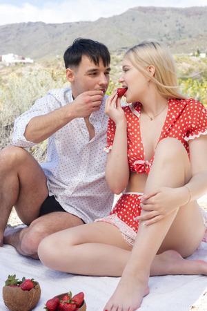 Nikoleta Fucks Luc On A Blanket In The Desert