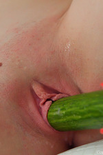 Lindsey Insert Cucumber In Tight Pussy - 15