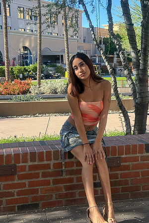 Krystal - Public Upskirt & Pussy Flashing - Photo 00