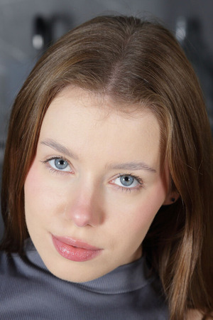 Lalli Denim Shorts Strip And Pussy Spread In A Dark Kitchen - Photo 03