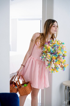 Della Cate Pink Dress To Easter Bedroom Hardcore For Nubile Films - Photo 13