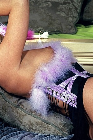 Clara Morgane - Penthouse French Blonde In Black Lingerie02