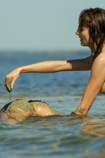 Evangeline And Cynthia Girls In The Water - 14